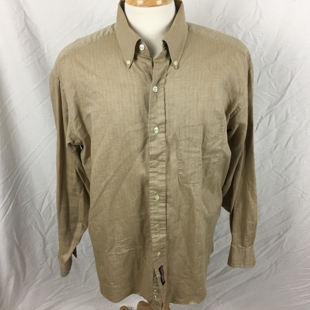 Tommy Hilfiger Tan 17 34-35 Dress Shirt